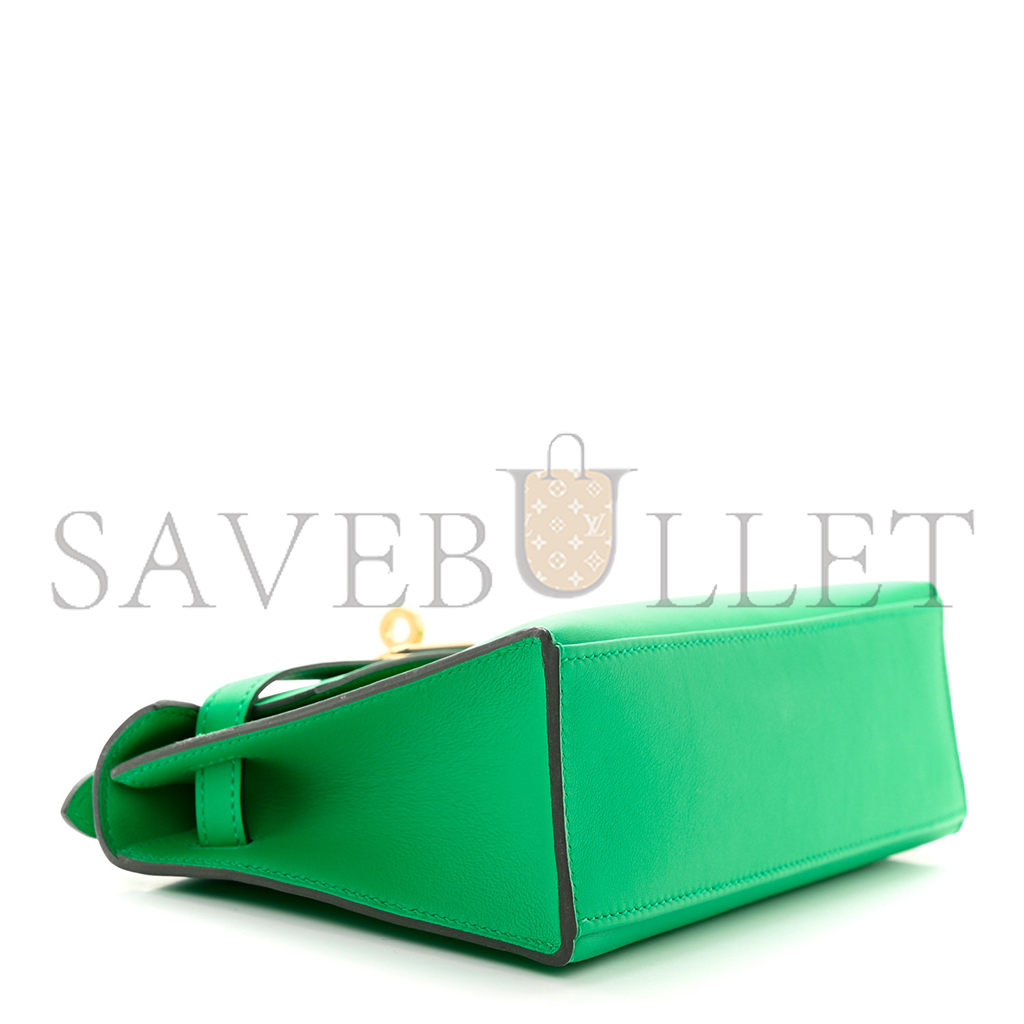 HERMÈS SWIFT KELLY POCHETTE CLUTCH MENTHE (22*14*7cm) 